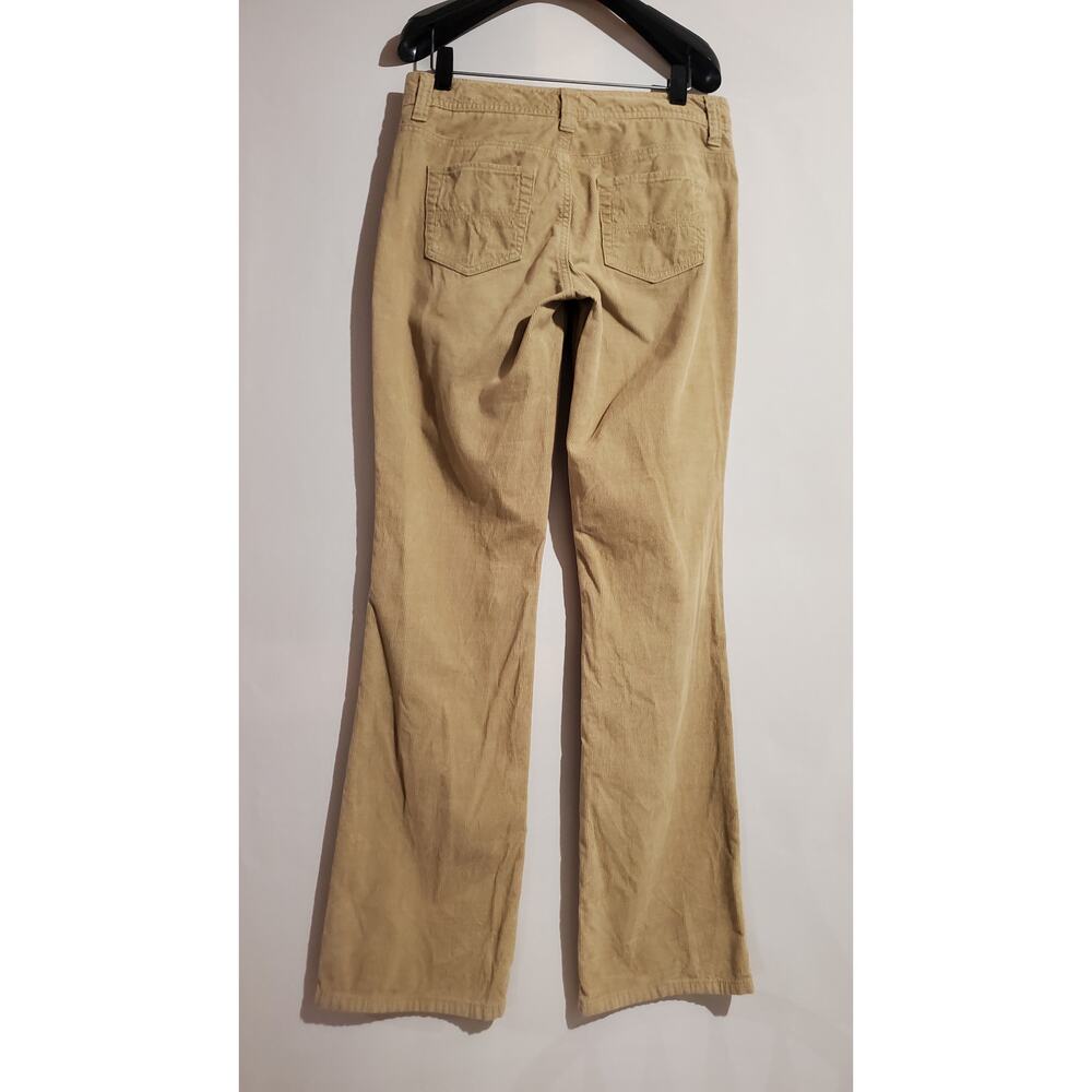Express VTG Y2K Corduroy Bootcut Pants Womens Size 4 Mid Rise Tan Beige Cotton - Picture 2 of 9